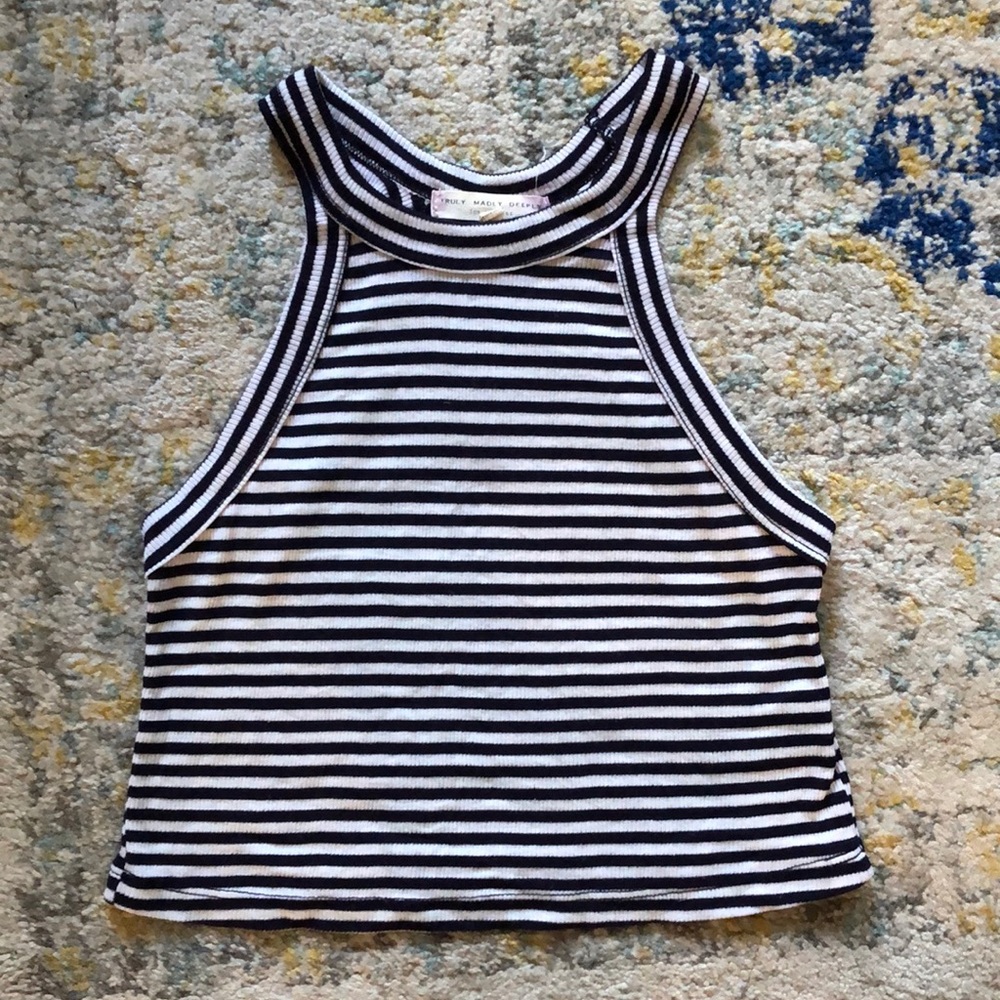 Striped Knit Crop Top